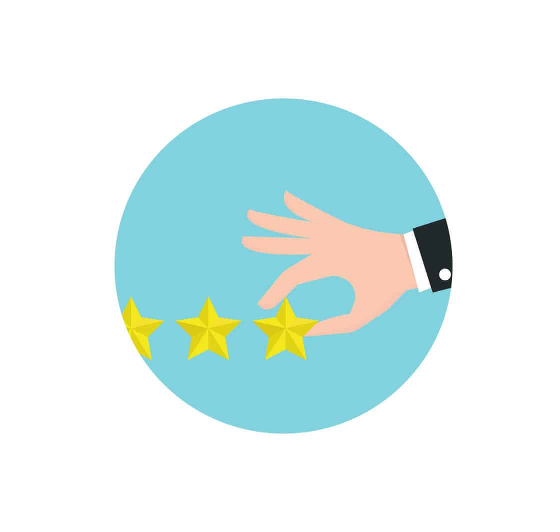 Businessman Hand Giving Five Star Rating